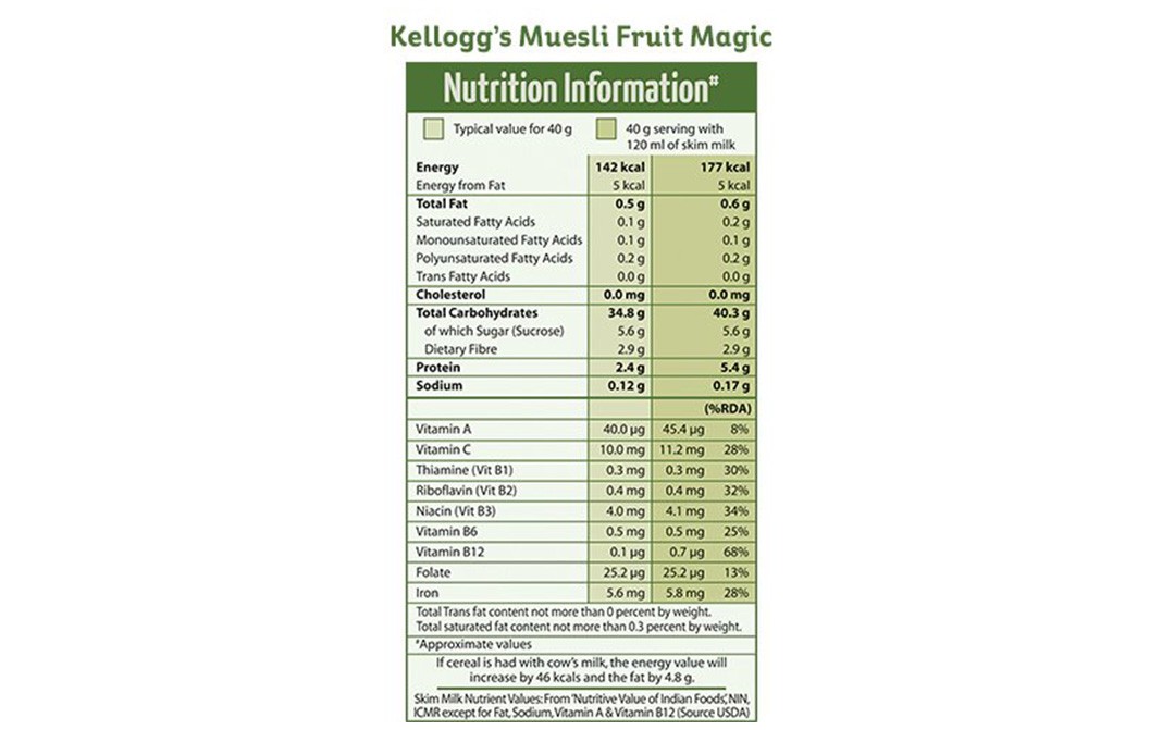 Kellogg's Muesli Fruit Magic    Box  500 grams